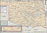 Oklahoma State Map Towns - Gennie Clementine