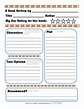 LITERATURE: Simple book report | Book report template middle school ...