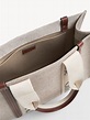 Medium Woody Tote Bag In Cotton Canvas & Shiny Calfskin With Woody ...