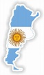 Argentina Map Flag Silhouette Sticker for Laptop Book Fridge | Etsy in ...