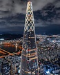 555meter high its the tallest building in South Korea Lotte World Tower ...