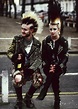 A pair of punks photographed in Wellington Square Chelsea, in 1985 ...
