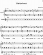 Dandelions - Sheet music for Piano, Violin