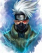 an anime character with white hair wearing a black helmet and green ...