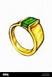 Ilustración gráfica de anillo de oro dibujo acuarela joyas de oro joyas ...