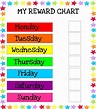 Printable Monday Through Friday Chart | Reward chart, Reward chart ...