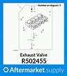 R502455 - Exhaust Valve fits John Deere | Price: $24.5 to $54.42