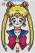 Sailor Moon pixel art anime | Pixel art grid, Pixel art templates ...