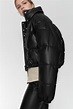 Faux leather puffer jacket in 2020 | Zara leather jacket, Jackets, Zara ...