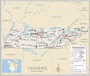 Map of the State of Tennessee, USA - Nations Online Project
