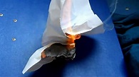 How to burn paper - YouTube