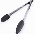 Kitchen Tongs 12 inch Stainless Steel Food Tongs with Silicone Tips ...