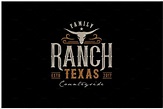 Ranch Longhorn Country Western Logo | Branding & Logo Templates ...