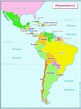 Mapa de países hispanoamericanos | Literaturas hispánicas Padrón