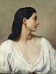 Anselm Feuerbach (1829-1880 German) • Nanna Profile to Right 1864 ...