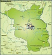 Mapa de Brandeburgo como mapa general en verde - Foto de archivo ...