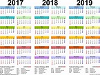 2017-2019 Three Year Calendar - Free Printable Excel Templates