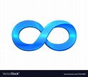 Infinity blue symbol on the white background Vector Image