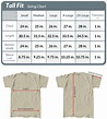 Product Size charts - Teehute
