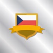 Ilustración de la plantilla de la bandera de la república checa ...