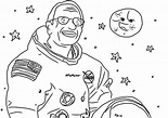 Coloring Page Neil Armstrong