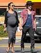 Pregnant Zoe Saldana shows belly on date with husband Marco Perego ...