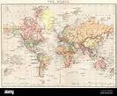 19th Century World Map – Map Vector