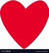 Single red heart irregular shape symbol love Vector Image