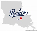 Map of Baker, LA, Louisiana