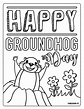 4 adorable Groundhog Day coloring pages for kids