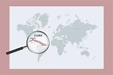 mapa de cuba en el mapa político del mundo con lupa 10410733 Vector en ...