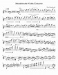 Mendelssohn Violin Concerto Sheet music for Violin (Solo) | Musescore.com