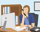 Busy Secretary Vector Vector Art & Graphics | freevector.com