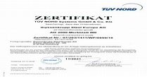TÜV Nord: AD 2000-Merkblatt W0 - thyssenkrupp-steel.com · ZERTIFIKAT ...