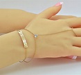 Finger Bracelet Gold Chain Bracelet Cz Diamond Bracelet 14k | Etsy