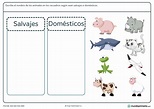 Ficha de animales para 2º de primaria.Diferencia animales domésticos de ...