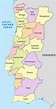 Mapa de las regiones de Portugal: mapa político y estatal de Portugal