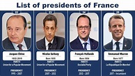 List of presidents of France | President France 2019 - YouTube