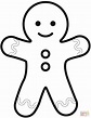 Simple Gingerbread Man coloring page | Free Printable Coloring Pages