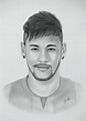 Neymar Drawing, Pencil, Sketch, Colorful, Realistic Art Images ...