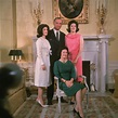 Lady Bird Johnson: President Lyndon B. Johnson takes a family photo in ...
