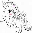 Dibujos de Unicornios para colorear e imprimir gratis