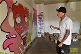 Photo: chris brown creates graffiti artwork for charity 12 | Photo ...