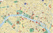 Подробная карта центра Парижа | Detailed map of downtown Paris