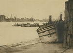 Douglas Ian Smart (1879 â " 1970) - 20th Century Etching, Thames Barges ...