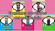 Excelentes efemérides del mes de julio | Material Didáctico y Planeaciones