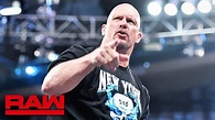 "Stone Cold" Steve Austin breaks glass on Raw at MSG: Raw, Sept. 9 ...