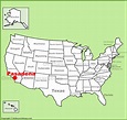 Pasadena location on the U.S. Map - Ontheworldmap.com