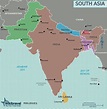 Mapa Politico de Asia Meridional - Tamaño completo