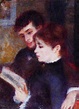 Reading Couple (Edmond Renoir and Marguerite Legrand) - Pierre-Auguste ...